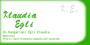 klaudia egli business card